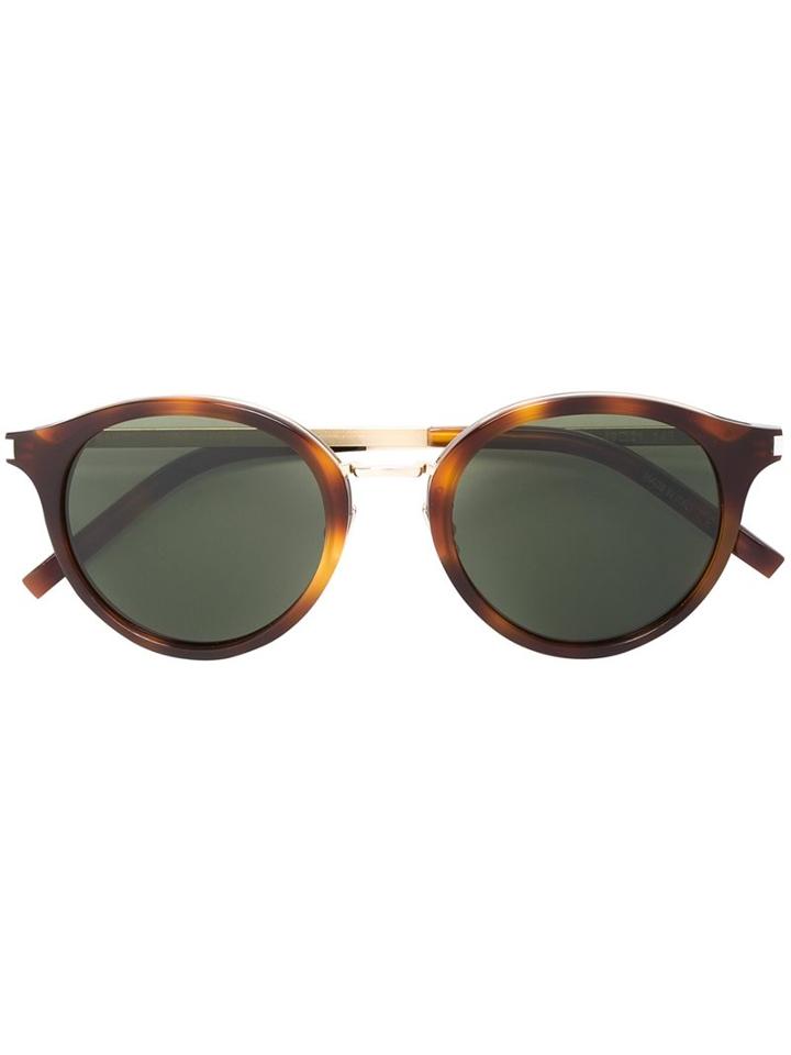 Saint Laurent - 'classic 57' Sunglasses - Women - Acetate/metal - One Size, Brown, Acetate/metal
