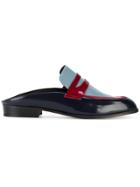 Robert Clergerie Tri Colour Allen Loafer Mules - Blue
