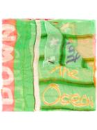 Faliero Sarti Text Print Scarf, Women's, Silk/modal