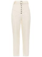Framed Checklist High-waisted Trousers - Nude & Neutrals
