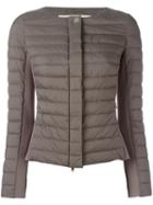 Herno Collarless Padded Jacket, Women's, Size: 40, Brown, Polyamide/polyurethane/polyester