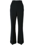 Chloé Flared Tailored Trousers, Women's, Size: 38, Black, Silk/spandex/elastane/acetate/virgin Wool