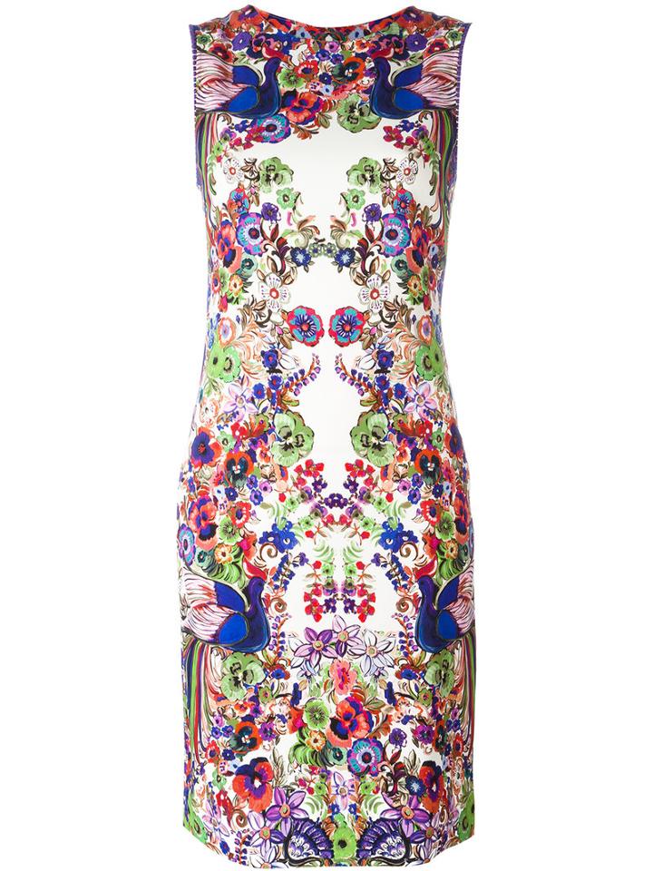 Roberto Cavalli Allover Print Fitted Dress, Women's, Size: 44, Spandex/elastane/viscose