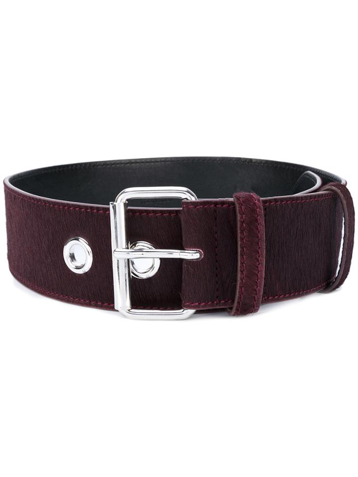 Mm6 Maison Margiela Classic Buckled Belt - Red
