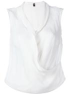 Eleventy Wrap Top, Women's, Size: 42, White, Silk