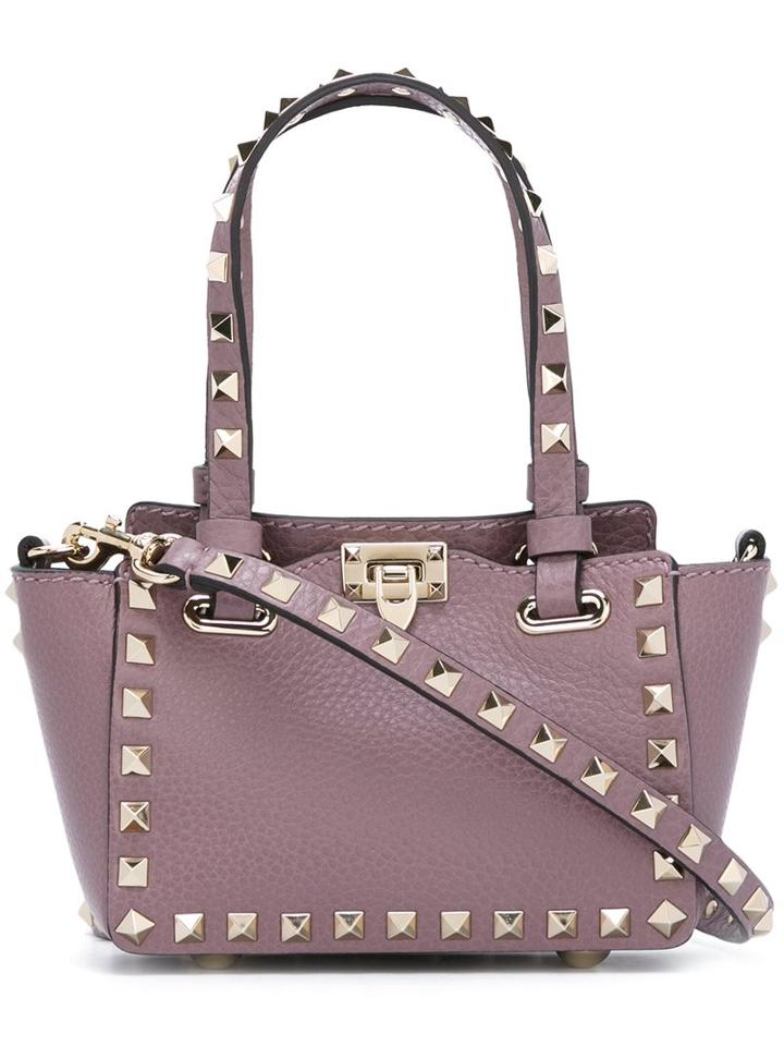 Valentino Micro 'rockstud' Tote, Women's, Pink/purple