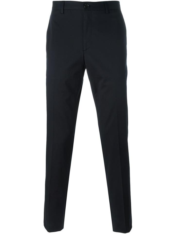 Ps Paul Smith Tailored Trousers, Men's, Size: 34, Blue, Cotton/spandex/elastane