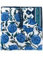 Roberto Cavalli Floral Print Scarf, Women's, Blue, Silk