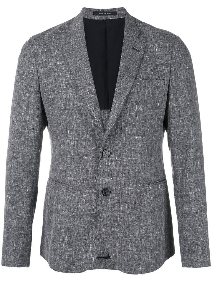 Emporio Armani - Two Button Blazer - Men - Cotton/linen/flax/viscose/virgin Wool - 50, Grey, Cotton/linen/flax/viscose/virgin Wool