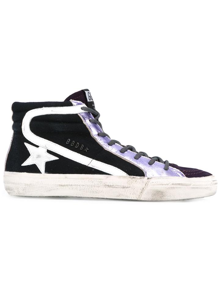Golden Goose Deluxe Brand 'slide' Hi-top Sneakers - Black