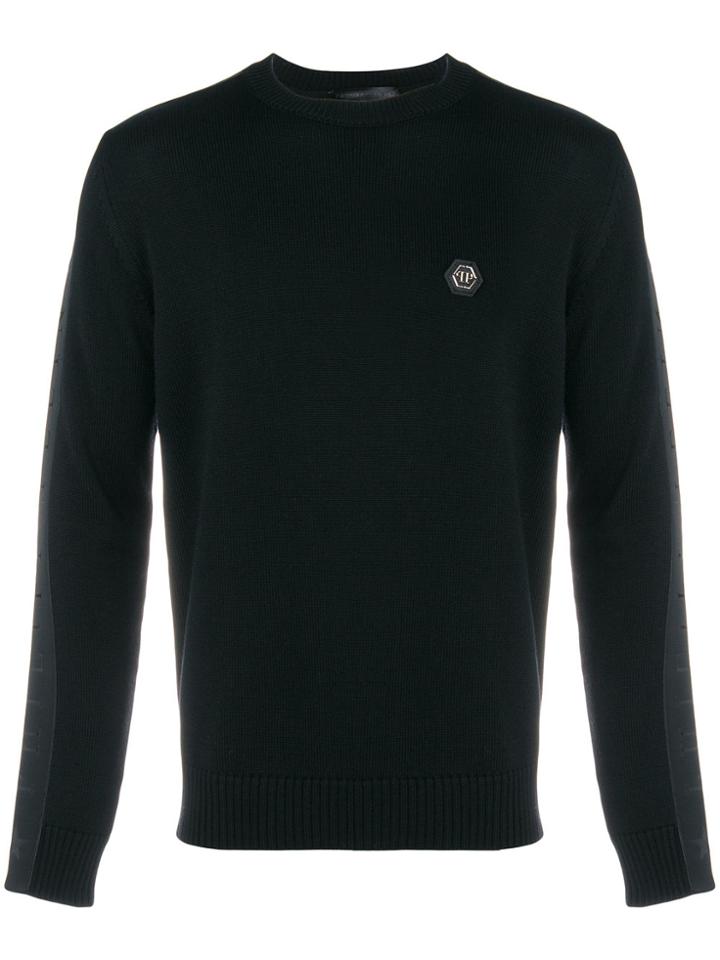 Philipp Plein Logo Plaque Sweater - Black