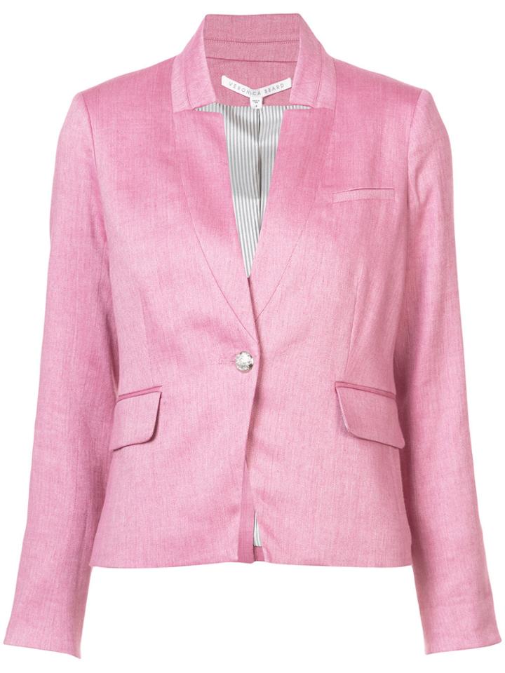Veronica Beard Crystal Button Jacket - Pink & Purple
