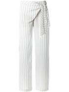 Egrey High Waist Trousers, Women's, Size: 42, White, Viscose