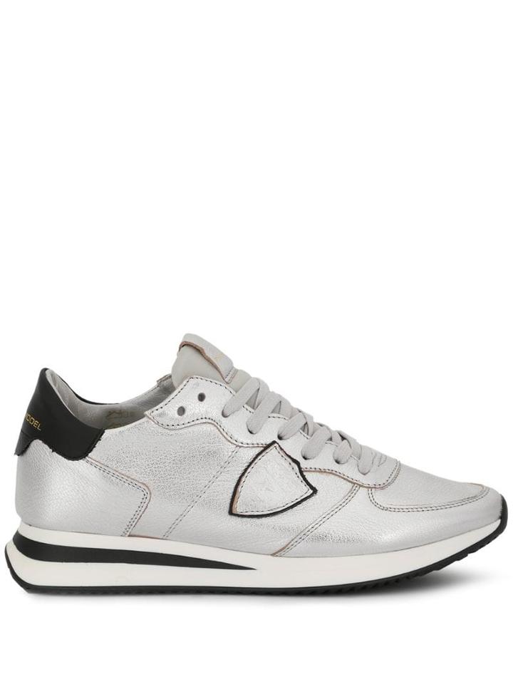 Philippe Model Side Logo Sneakers - Silver