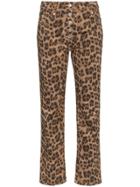 Miaou Junior Leopard Print Slim Trousers - Brown
