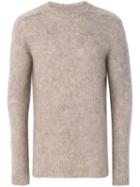 Rick Owens - Crew Neck Jumper - Men - Polyamide/mohair/merino - One Size, Nude/neutrals, Polyamide/mohair/merino