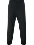 Neil Barrett Gathered Ankle Track Pants, Men's, Size: 52, Black, Cotton/polyester/spandex/elastane/virgin Wool