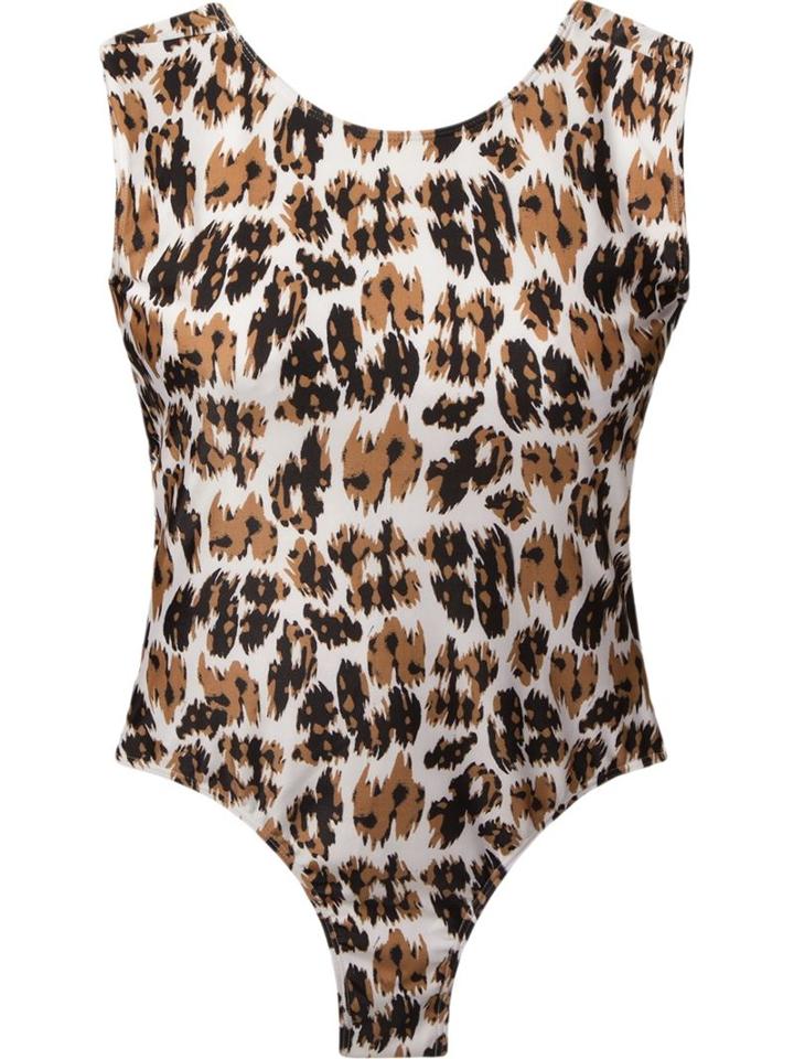 Brigitte Open Back Printed Bodysuit