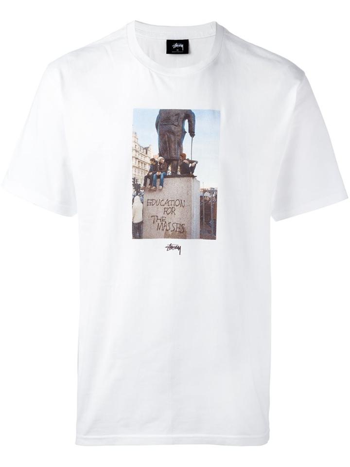 Stussy 'for The Masses' T-shirt, Men's, Size: Small, White, Cotton