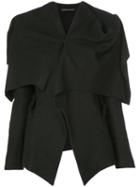 Yohji Yamamoto 'hand' Open-back Cape - Black