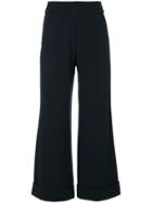 Emporio Armani Cropped Flared Trousers - Blue