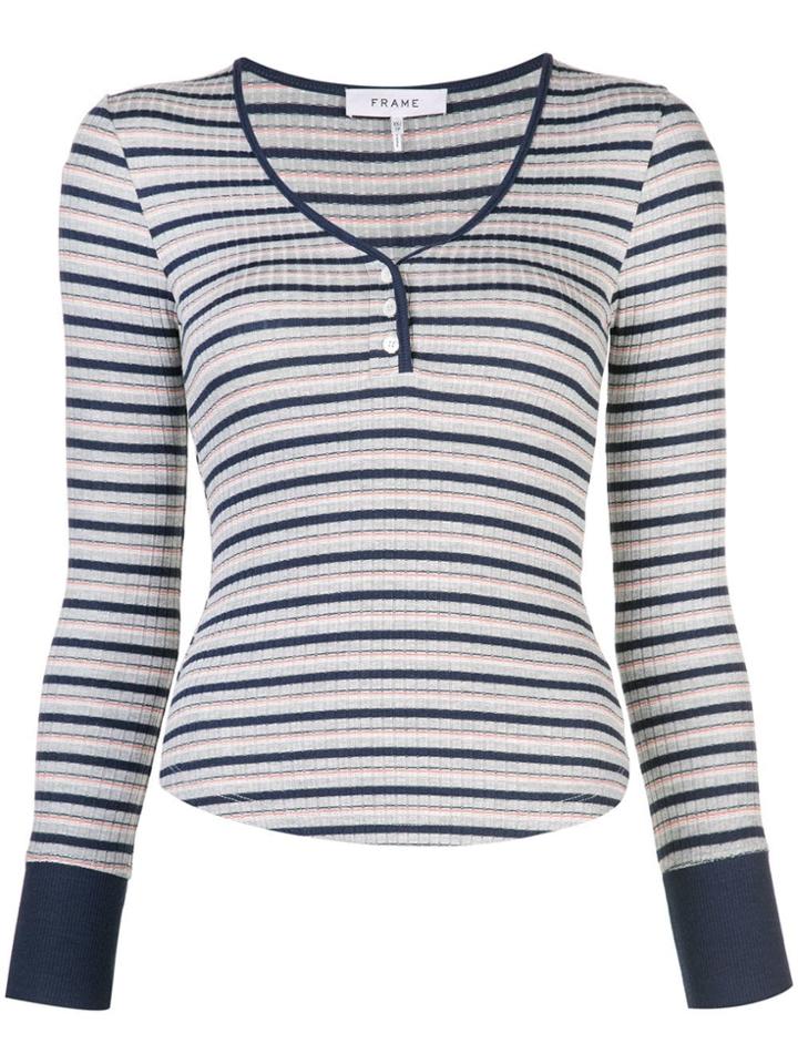Frame Long-sleeved Striped T-shirt - Multicolour