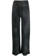 Avant Toi Bleached Effect Track Pants - Black