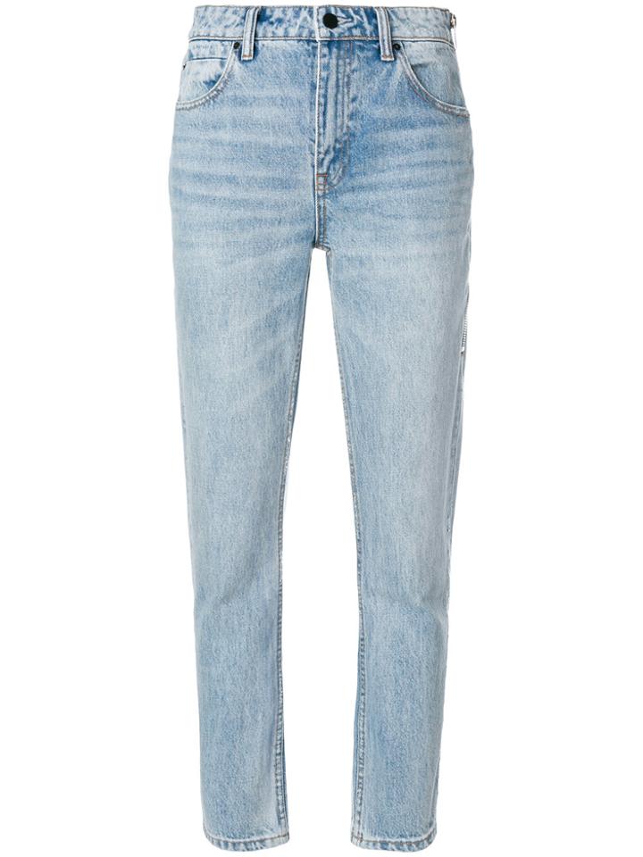 T By Alexander Wang High Waisted Skinny Jeans - Blue