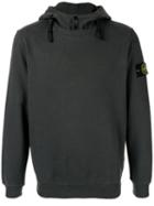 Stone Island Buttoned Collar Hoodie - Green