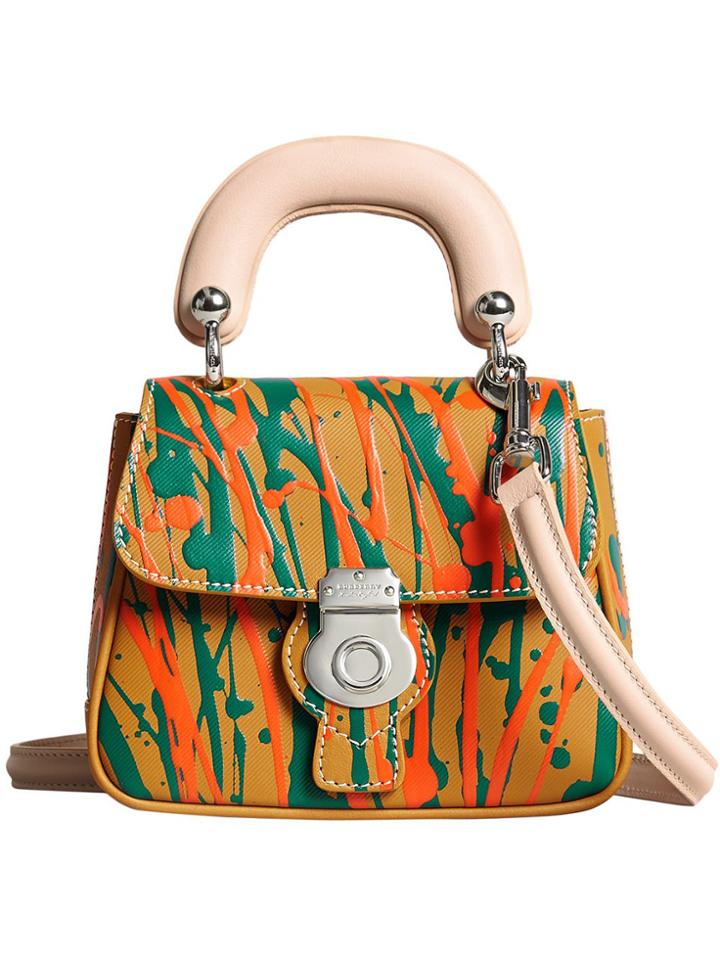Burberry Mini Dk88 Top Handle Bag - Brown