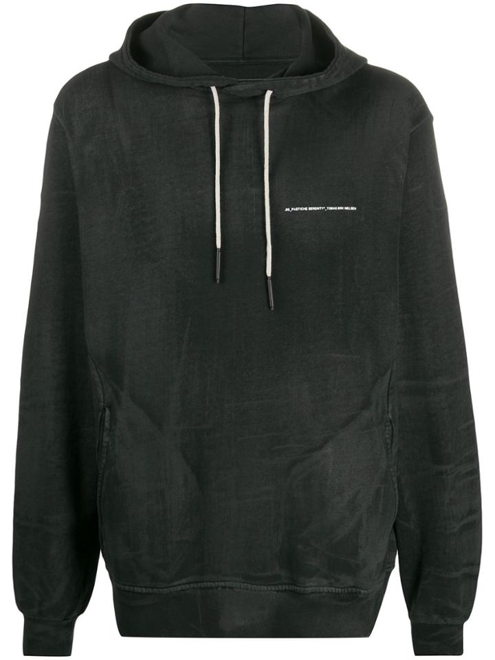 Tobias Birk Nielsen Back Logo Print Hoodie - Black