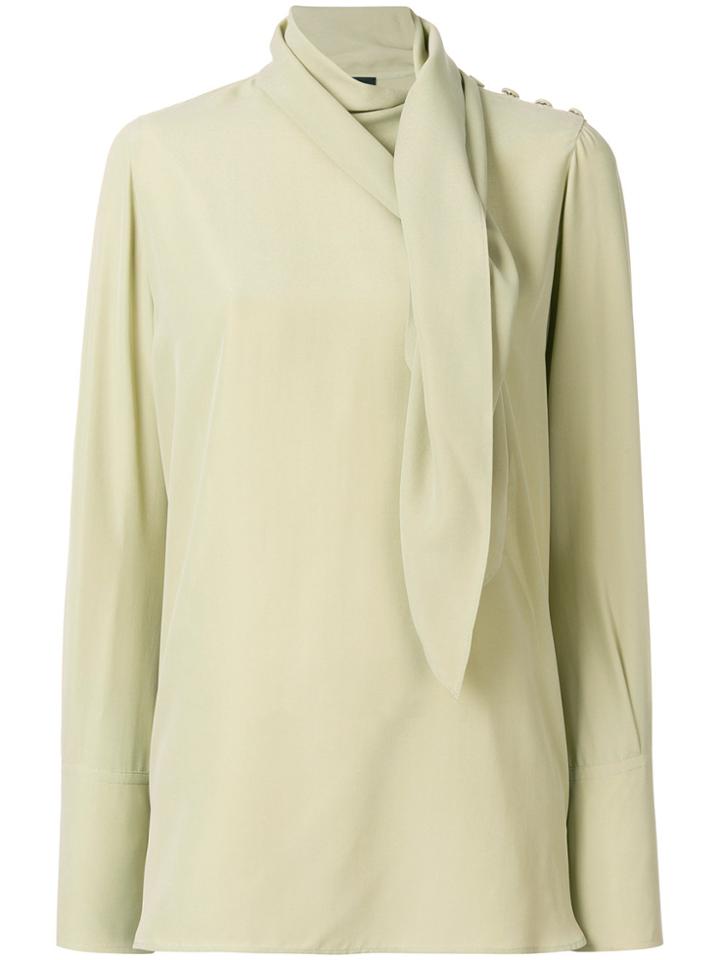 Joseph Draped Neck Blouse - Green