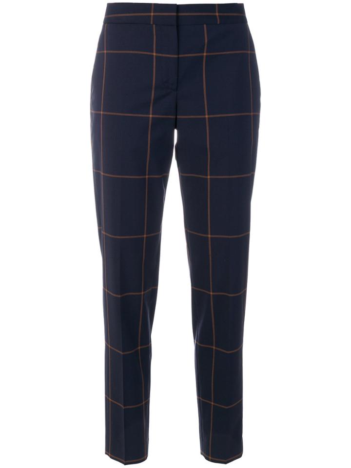 Paul Smith Checked Slim-fit Trousers - Blue