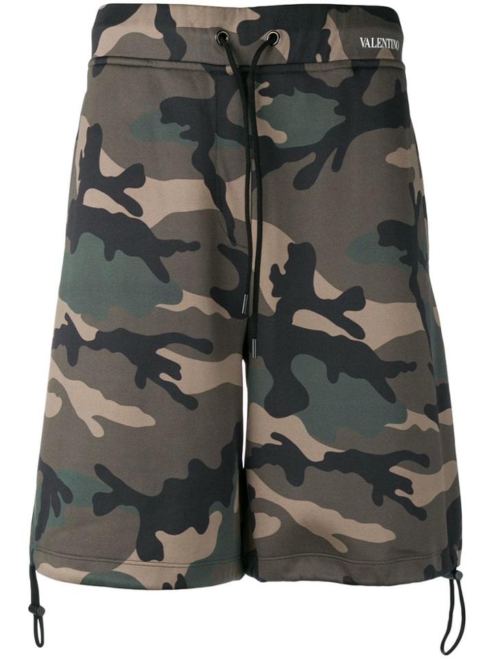 Valentino Valentino Garavani Camouflage Shorts - Green