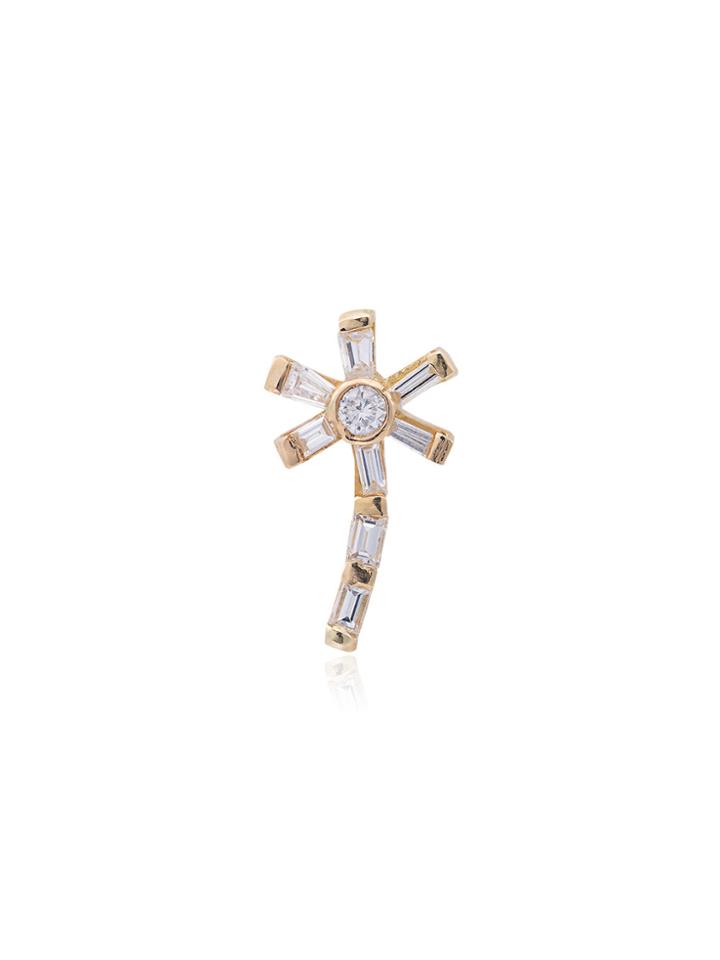 Yvonne Léon 18k Gold And Diamond Palm Earring - Metallic