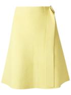 Egrey High Waisted Skirt, Women's, Size: Gg, Yellow/orange, Viscose