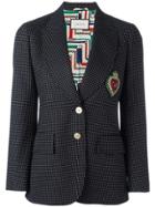 Gucci Embroidered Single Breasted Jacket - Black