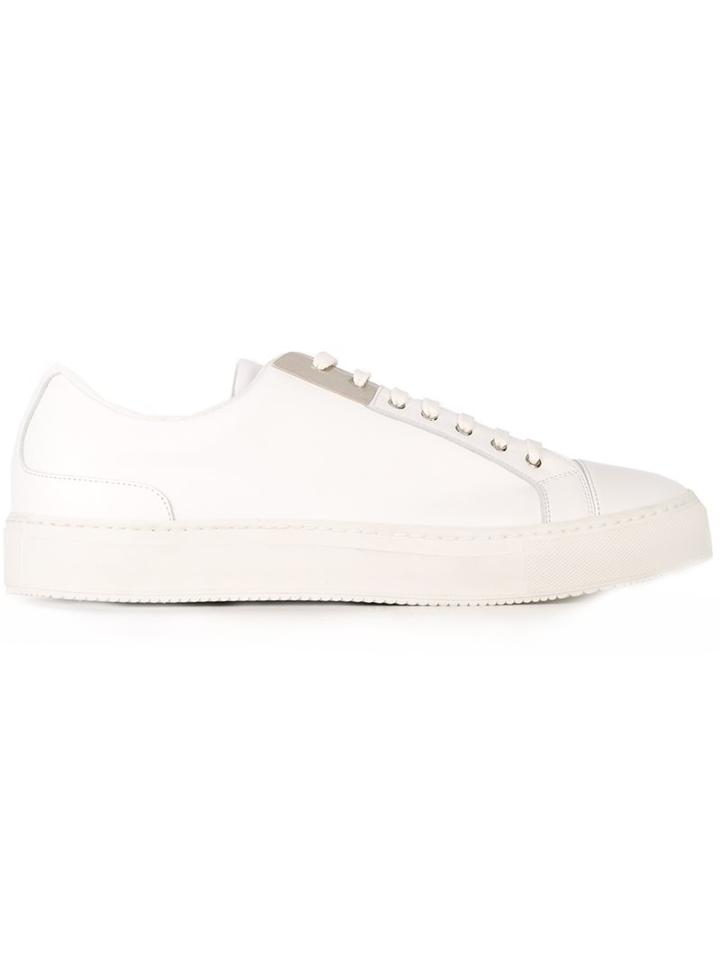 Neil Barrett Metallic Plaque Sneakers