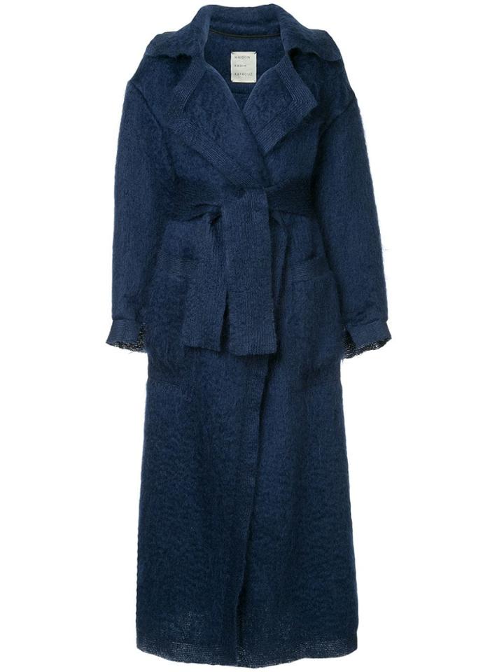 Maison Rabih Kayrouz Belted Midi Coat - Blue
