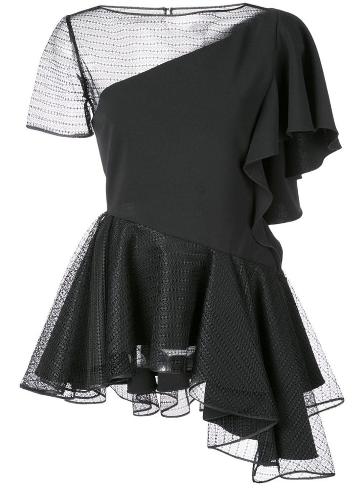 Rubin Singer Flutter Sleeve Blouse - Black