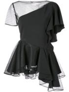 Rubin Singer Flutter Sleeve Blouse - Black