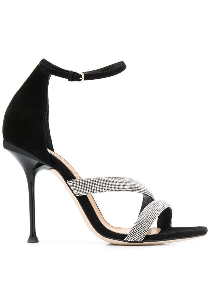Sergio Rossi Embellished High Heel Sandals - Black