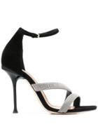 Sergio Rossi Embellished High Heel Sandals - Black
