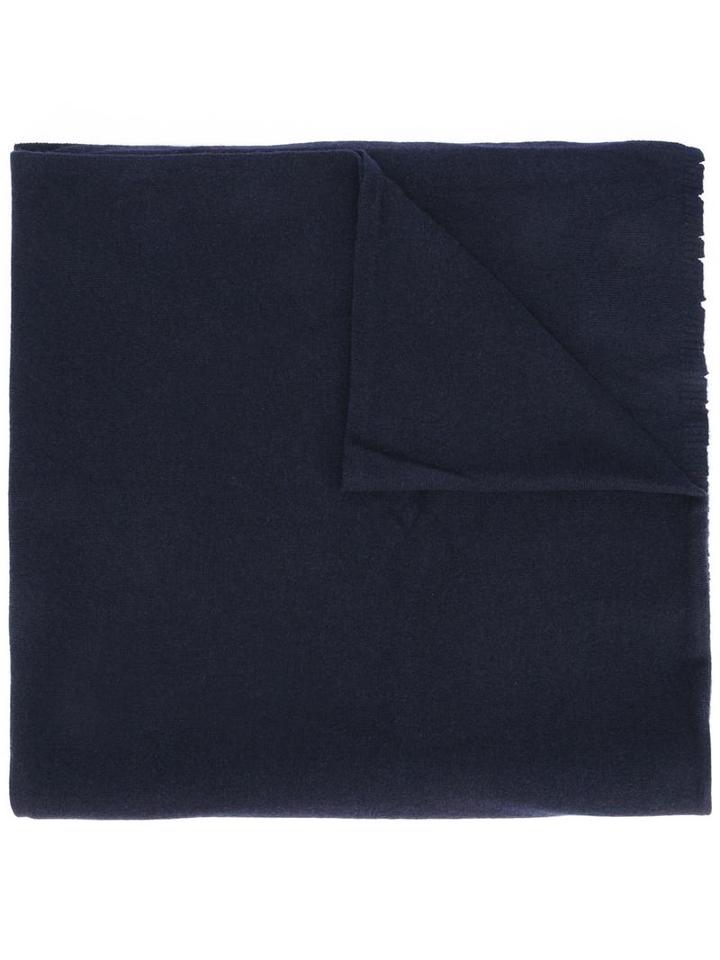 Rundholz Knitted Scarf, Women's, Blue, Merino/cashmere