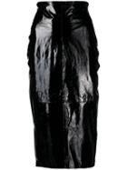 P.a.r.o.s.h. Patent Pencil Skirt - Black