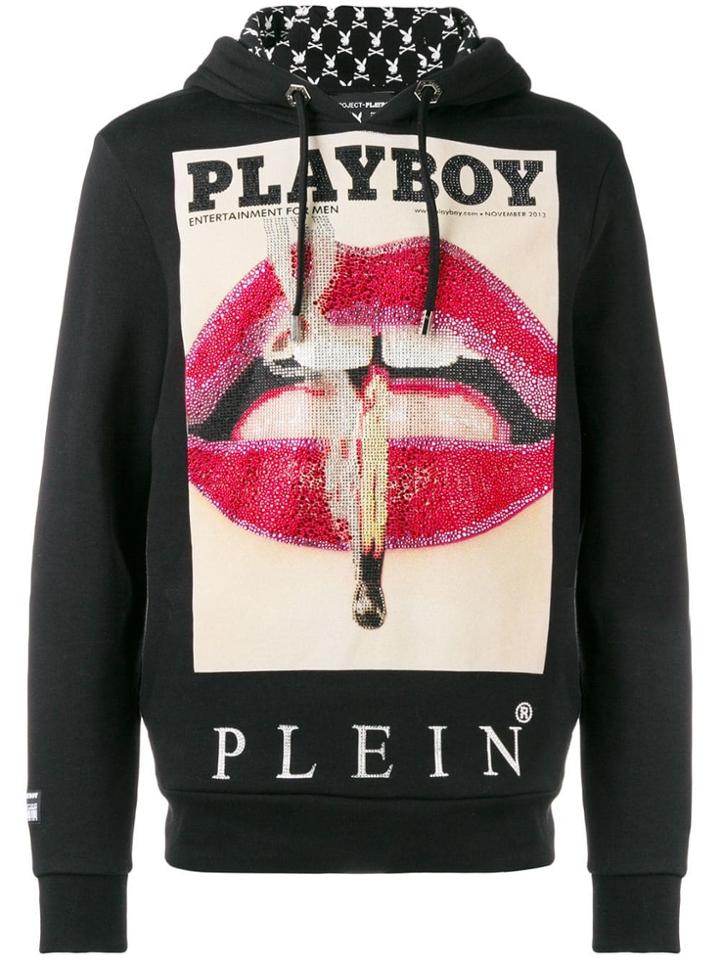 Philipp Plein Playboy Cover Hoodie - Black