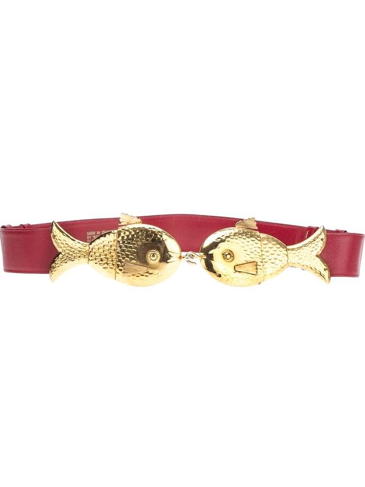Roberta Di Camerino Vintage Fish Buckle Belt, Women's, Red