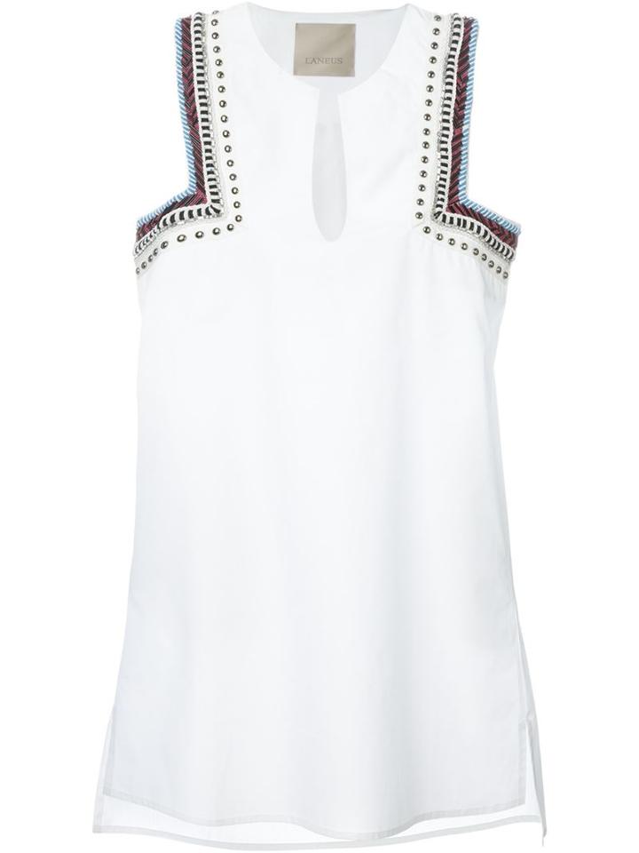 Laneus Embroidered Shoulder Dress