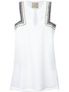Laneus Embroidered Shoulder Dress
