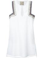 Laneus Embroidered Shoulder Dress